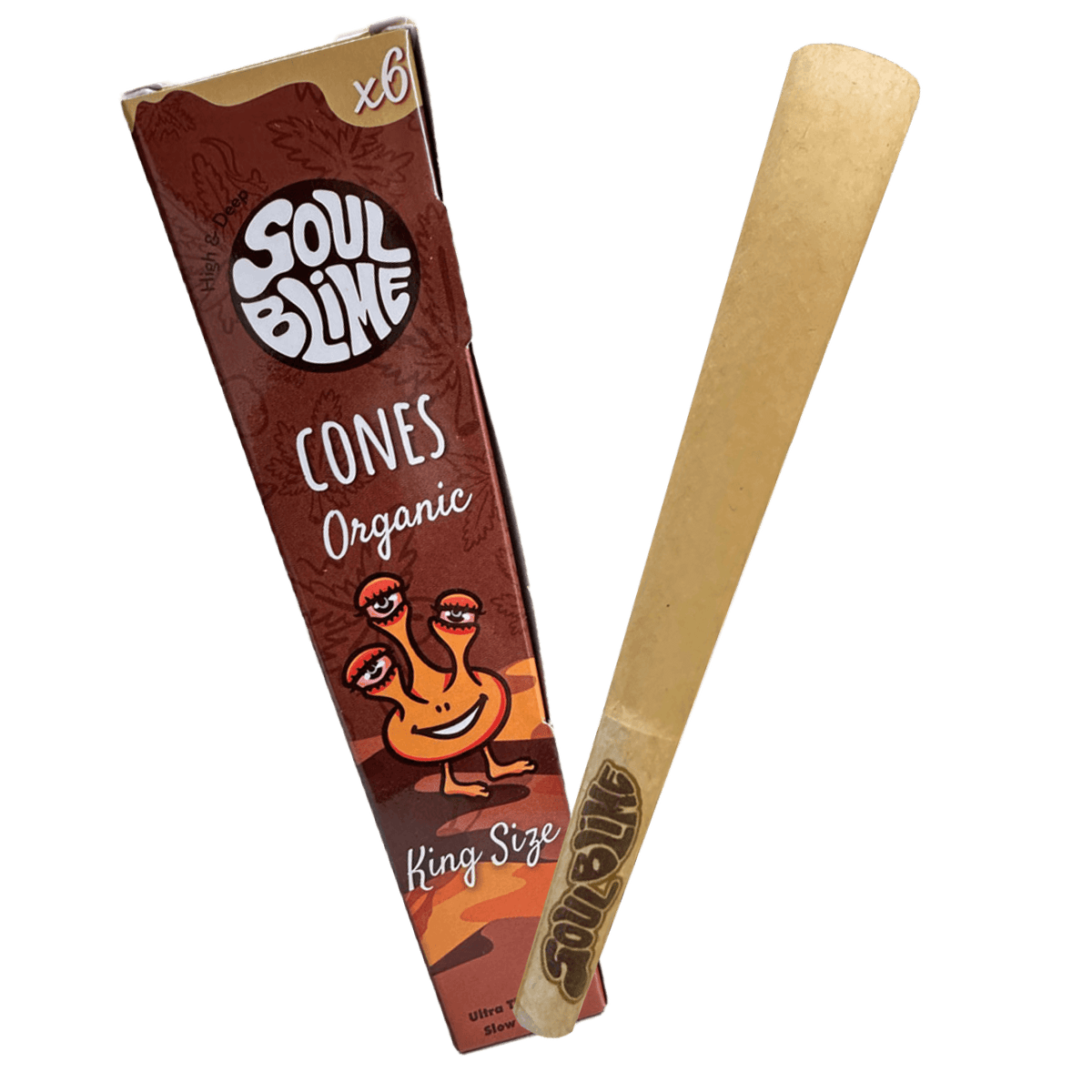 Conos Orgánicos Enrolados Soulblime King Size x 6u